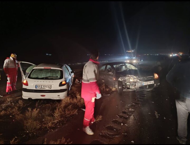 تصادف زنجیره ای در شاهرود ۲ مصدوم برجای گذاشت